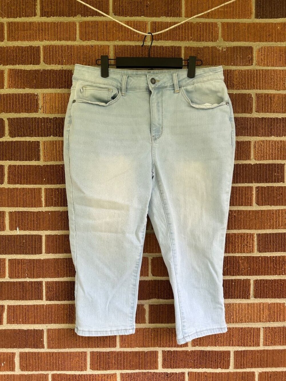 Judy Blue Capri Jeans Womens 14W Skinny Light Wash Stretch JB88240